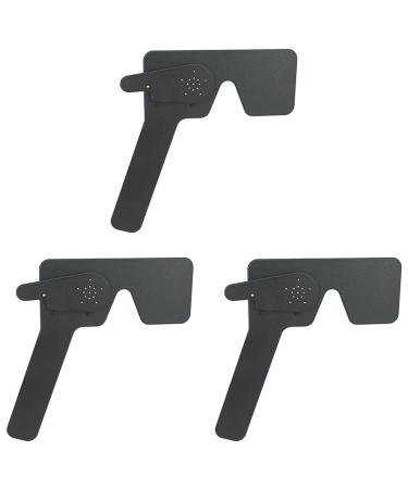 3X Professional Ophthalmic Lorgnette 17 Pinhole Black Plastic Vision Test Closure