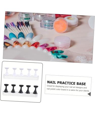 minkissy 2 Sets Nail Holder Professional Manicure Set Professional Manicure Kit Nail Art Practice Stand Nail Art Display Stand Crystal Display Stand Nail Practice Stand Nail Stand Metal 2.4X1.4X1.4CM Assorted Color 1 - Buy Online on GoSupps.com