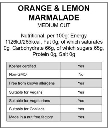 Wilkin & Sons Tiptree St Clements Orange and Lemon Jam Canisters 12 Ounce Medium with Orange and Lemon Peel Vegetarian Vegan Celiac Friendly Gluten Free 6 Count - Buy Online on GoSupps.com