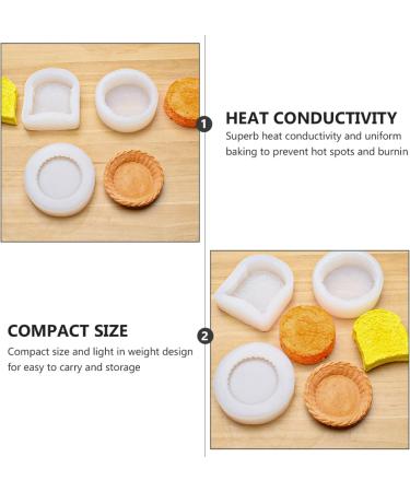 HOMSFOU 2pcs Cake Mold Muffin Molds Baking Tools Silicone Cookie Mold Cookie Cake Pan Muffin Liner Fondant Creative Baking Molds Baking Supplies Egg Tart Paper Cup Candy Candle Chocolate White 9X8X2.6CM - Buy Online on GoSupps.com