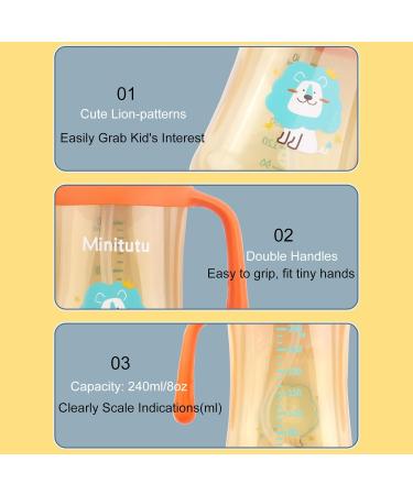 nohlerlife Sippy Cup for Baby Months 6+ Non Spill Cup for Toddlers Baby Straw Cup with Handles Leak-Proof Soft Spout Cup with 3 Types Silicone Spouts BPA Free - 8 Oz - Buy Online on GoSupps.com