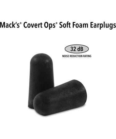 Mack's Covert Ops Soft Foam Shooting Ear Plugs - 50 Pair, 32 dB High NRR - Comfortable Earplugs for Hunting, Tactical, Target Shooting - Pack of 1 - Buy Online on GoSupps.com