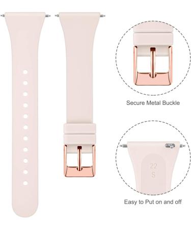Tobfit Pack 3 Slim Bands - Compatible with Fitbit Versa 2, Versa, Versa Lite, SE - Silicone Replacement Smartwatch Wristband for Women Men - Small Black/Gray/Pink Sand - Buy Online on GoSupps.com