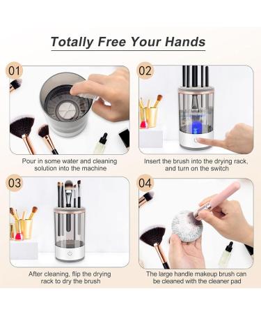 GeRRiT Electric Makeup Brush Cleaner - 2024 Automatic Spinning Cleaner for All Brush Sizes | Perfect Gift for Women & Friends - White - Buy Online on GoSupps.com