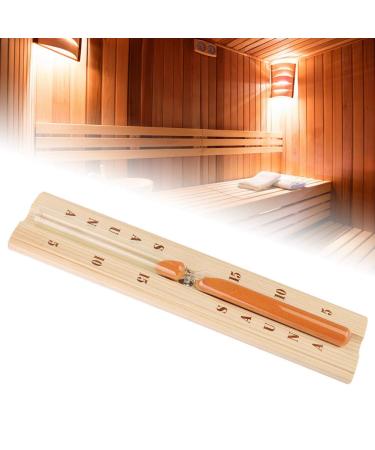 Dioche Sauna Timer Plastic Sauna Clock Wooden Pine Sauna Hourglass Accurate Heat Resistant Wooden Hourglass for Hot Tub