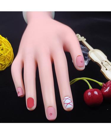 Bueuo Flexible Movable Nail Practice Hand with 60 Replaceable Nail Tips - White Complexion - Buy Online on GoSupps.com