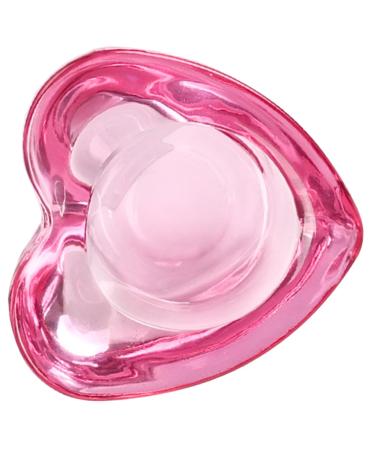 minkissy Nail Cup Glass Cups Glass Nail Dish Nail Art Dish Nail Art Cup Monomer Dish Nail Art Liquid Holder Dappen Dish for Acrylic Nails Nail Dish Bowl Pink Bracket Manicure