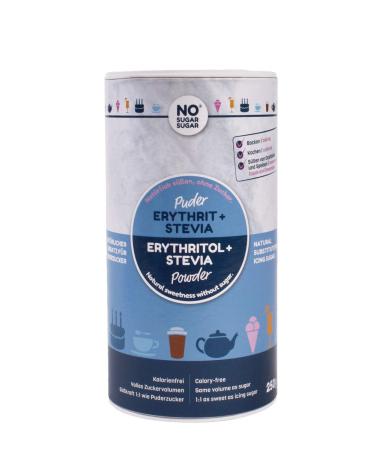 NO SUGAR SUGAR | Calorie-Free Erythritol & Stevia Powder 250g Shaker - Healthy Sugar Substitute for International Shipping - Buy Online on GoSupps.com