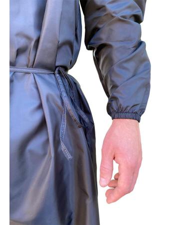Matman Reusable Industrial Gown - Protective Neck Snap - Black (Oversized) - Buy Online on GoSupps.com