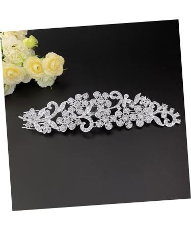 Beaupretty crystal hair comb Bride Rhinestone Hair Comb Flower Hair Bride Wedding Hair Comb Bride Headpieces bridal rhinestone hair accessories pearl brooch Wedding dress flowers Zinc alloy - Buy Online on GoSupps.com