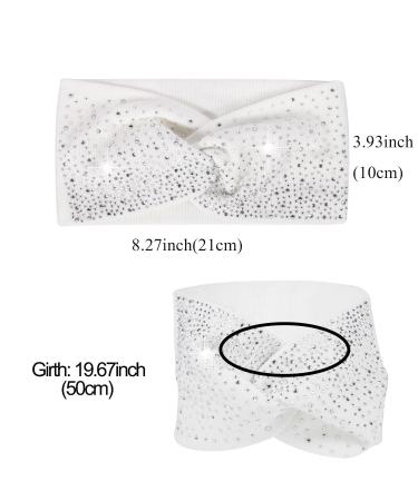 Cakure Crystal Rhinestone Headbands Pack of 3 - Wide Bling Turban Head Wraps for Women and Girls - Elastic Twist Scarf for Sports and Fashion - Type A - Buy Online on GoSupps.com