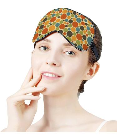 Shop Vintage Colorful Polka Dot Sleep Mask for Women - Adjustable Eye Shades with Elastic Strap | International Shipping Available - Buy Online on GoSupps.com