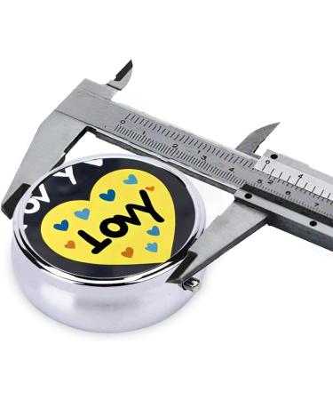 Love You with All My Heart - 3 Compartment Round Pill Box Organizer | Portable Travel Pill Box for International Shipping - Buy Online on GoSupps.com