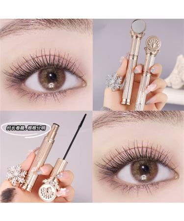 4D Silk Fiber Waterproof Mascara for Longer & Thicker Lashes | Embossed Housing Cosmetics with Natural Lengthening Effect - Includes Makeup Mirror | 1 Pcs - Buy Online on GoSupps.com