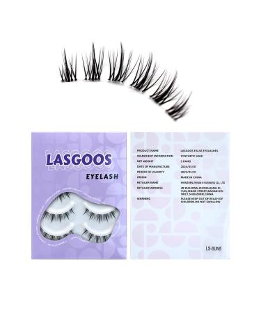 Buy Natural Look Fake Eyelashes | 5 Pairs Invisible Thin Band Eye Lashes for Daily Wear Weddings & Parties - Free International Shipping - Buy Online on GoSupps.com
