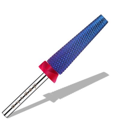 Depvko Super Long 5 in 1 Nail Drill Bits 3/32'' Carbide Tungsten Bits Two Way Rotate Professional Advanced Safety Bits for Nail Fast Remove for Manicure Pedicure Cuticle Gel Polishing(Fine Purple) Fine-F Purple