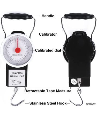 Goture Digital Hanging Scale - Multi-Purpose Portable Hand Held Fishing Scale (50 Lbs / 22Kg) with Tape Measure - Buy Online on GoSupps.com