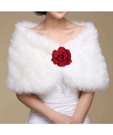 Topbuti Rose Hair Clip Set - 4 Pcs Fabric Rose Flowers in 2 Sizes for Women, Girls, Wedding, Party - Red Floral Hairpin & Brooch - Buy Online on GoSupps.com