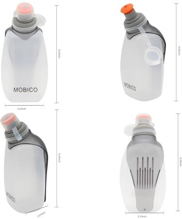 Mobico 250ml Clear Drinking Bottle - Ideal for Jogging Running Hiking & Outdoor Sports - Clip-On Water Bottle for Fitness - Buy Online on GoSupps.com