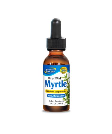 North American Herb & Spice Wild Oil of Myrtle - 1 fl. oz. - Wild Myrtle Oil - Skin & Hair Support Topical Aphrodisiac - Non-GMO - 172 Servings