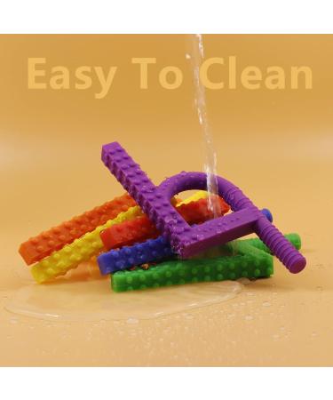 Tuxepoc Sensory Chew Toys for Autistic Children - Silicone Chewy Tool for Teething ADHD Autism - Orange Purple Chewelry for Boys & Girls - Buy Online on GoSupps.com