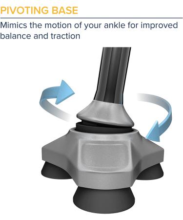 HurryCane Freedom Edition Foldable Walking Cane - T Handle, Black - Buy Online on GoSupps.com