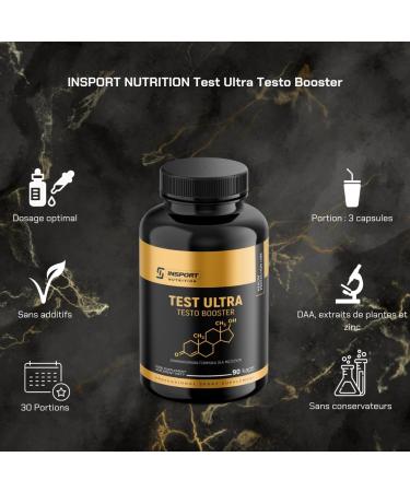TEST ULTRA - Testosterone Booster - Libido - contains 11 active ingredients including MACA extract with ginseng Tribulus Terrestris zinc - 90 capsules for men - INSPORT Nutrition - Buy Online on GoSupps.com