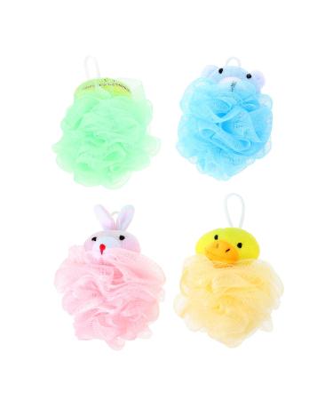 Healeved 4pcs Bath Ball Bath Flower Bath Items Exfoliating Shower Ball Bath Scrubber Bath Loofah Bath Supply Exfoliating Sponge Foam Body Wash Puff or Customized