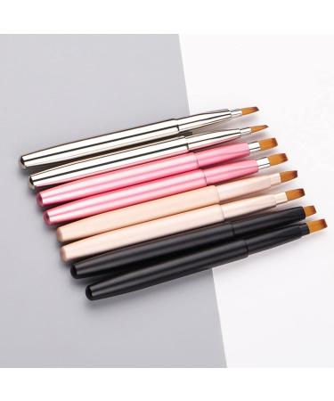Travel Retractable Lip Brush Applicators Flat For Lipstick Gloss Creams Portable With Cap Professional Makeup Brush Tool Lipstick Brush Applicator Wands With Cap Retractable For Makeup Disposable Black - Buy Online on GoSupps.com