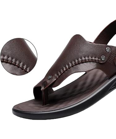 Men's Open Toe Bunion Sandal: Breathable Leather, Soft Insole, Hallux Valgus Toe Corrector, Brown, 24.5cm - Buy Online on GoSupps.com