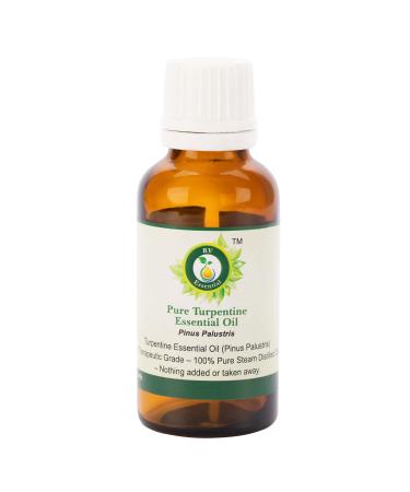 R V Essential Pure Turpentine Essential Oil 5ml (0.169oz)- Pinus Palustris (100% Pure and Natural Steam Distilled)