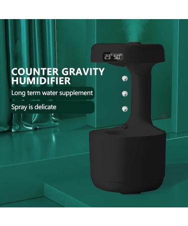 TVACHI USB Air Humidifier with LED Display - 800ml Desktop Anti-gravity Design - Power-off Protection - Ideal for Bedroom and Living Room - Black - Buy Online on GoSupps.com