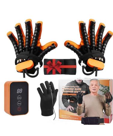 (Left+Right) Robotic Rehabilitation Gloves for Hemiplegia Hand Treatment Hand Function Rehab for Spasticity Cerebral Palsy Hand Stroke Rehab Equipment for Fingers Dysfunction Finger Recovery Glove Left Hand+Right Hand M