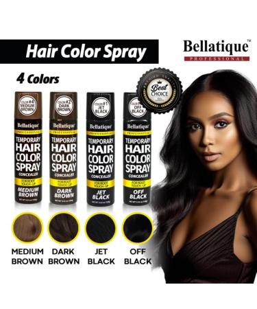 Temporary Hair Color Spray Concealer - Quick Root Touch-Up Fast Drying No Residue Ammonia & Peroxide Free - Medium Brown 3.52 oz - Buy Online on GoSupps.com