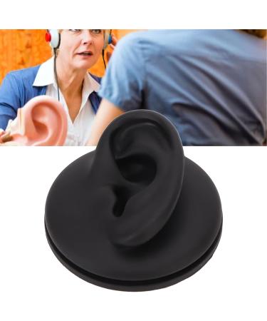 Artificial Black Left Ear Display Model | Professional Soft Teaching Tool with Round Base - Buy Online on GoSupps.com