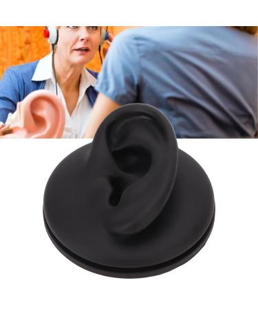 Kadimendium Simulation Ear Display Model Multi Functional Soft Teaching Tool Artificial Left Ear Model Professional Structure Black with Round Base for Wearing - Buy Online on GoSupps.com