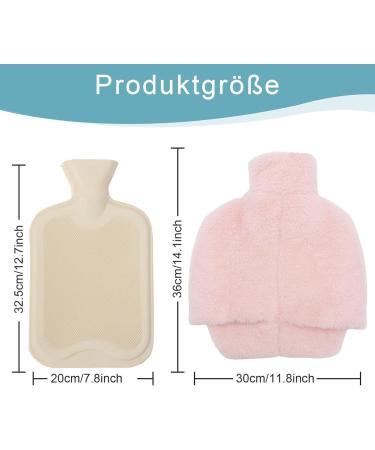 Yajimsa Electric-Free Foot Warmer | 2L Hot Water Bottle for Ultimate Comfort | Super Soft Heating Pads for Adults - Pink - Buy Online on GoSupps.com