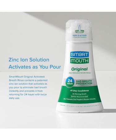 SmartMouth Original Activated Mouthwash Clean Mint 16 oz - Pack of 4 - Buy Online on GoSupps.com