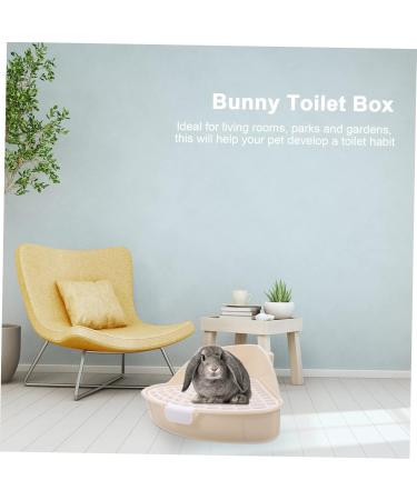 HANABASS 2pcs Box Rabbit Toilet Critter Litter Hamster Triangle Toilet Hamster Bedding Cage Pee Plastic White 25X19X10CMx2pcs Whitex2pcs - Buy Online on GoSupps.com