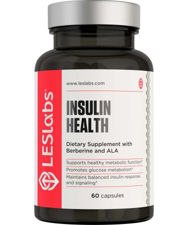 LES Labs Insulin Health  Metabolic Health, Glucose Support, Lipid & Carbohydrate Metabolism  Berberine, Chromium, Olive Leaf, Alpha Lipoic Acid & Vanadium  60 Capsules