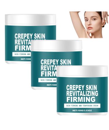 YUNFAX Crepey Skin Repair Treatment Facial Firming Cream for NeckBody Firming Cream for Loose Areas 72H Deep Hydration Fast Absorbing NonFade All Skin Types Reduces 3 Pieces