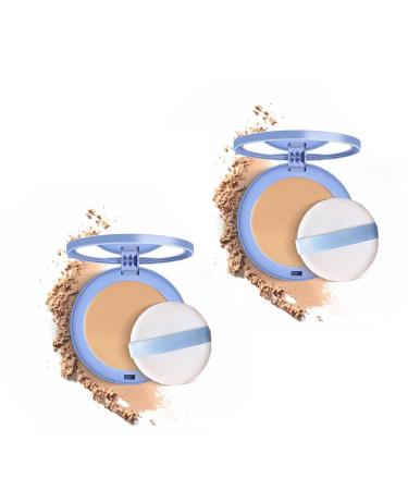Matte Perfect Powder Oil Control Glossy Surface Makeup Powder Waterproof and Flawless Powder Suitable for Dry Oily Or Mixed Skin. (2# 2pc)