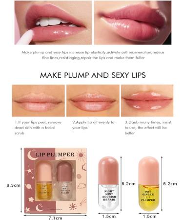 Natural Lip Plumper Set: Gloss, Serum, Lip Oil, Mask for Fuller Lips - Day & Night Lip Care - Buy Online on GoSupps.com