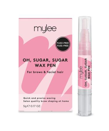 MYLEE Oh Sugar Sugar Wax Pen + 20x Waxing Strips - Professional No-heat Sugar Formula Waxing Precision Wax Wand Ideal for Removing Unwanted Hair on Body Face & Bikini Line Vegan & Cruelty-Free
