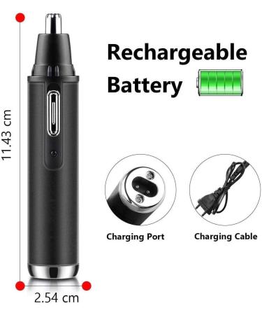 4-in-1 USB Rechargeable Ear and Nose Hair Trimmer for Men | Waterproof Professional Eyebrow & Facial Hair Trimmer with Double-Edge Stainless Steel Blade - Buy Online on GoSupps.com