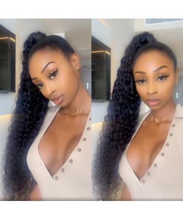 Ponytail Extension 12-26" Kinky Curly Ponytail Human Hair Ponytail for Black Women Curly Wrap Around Ponytail Hair Piece Clip In Human Hair Extension Natural Black Ponytail Hair Extension(22inches 100 22inches 100g Kinky Curly - Buy Online on GoSupps.com