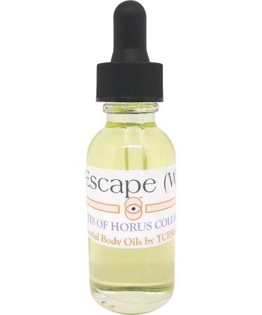 Escape - Type For Women Scented Body Oil Fragrance Glass Dropper Top - Gold - 1 oz. - ID#36288 1 Fl Oz (Pack of 1)