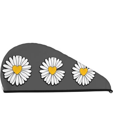 Keep Life Simple Daisy Flower Microfiber Hair Towel - Soft Super Absorbent Quick Dry Wrap for Long Curly & Thick Hair - Ideal for Women - Buy Online on GoSupps.com