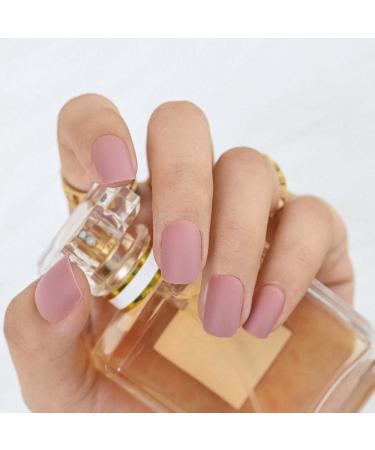 Bohend Pink Matt Short False Nails | Pure Square Press-On Nail Tips for Daily Use & Parties | Perfect for Women & Girls - Buy Online on GoSupps.com