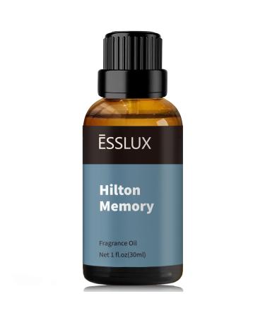 Hotel Diffuser Oil ESSLUX Luxury Hotel Fragrance Oil Diffuser Scents Inspired by The Hilton Hotel Scents Essential Oils for Home for Diffuser Massage Soap Candle Making Scents Perfume 30ml Hilton Memory
